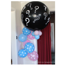 Baby Shower Decorations Gender Neutral Party Globos de 36 pulgadas Cañones con confeti rosa y azul y multicolor